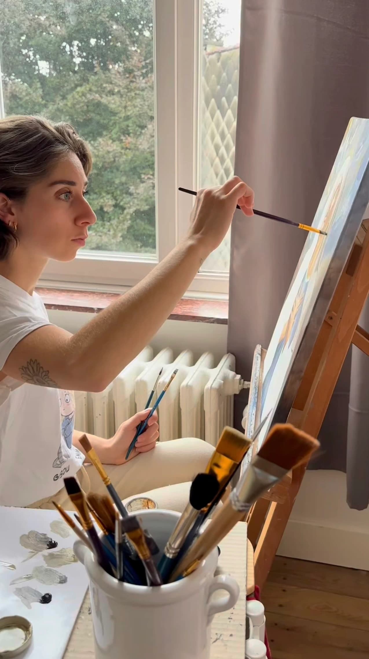 Emma De Noni dans son atelier